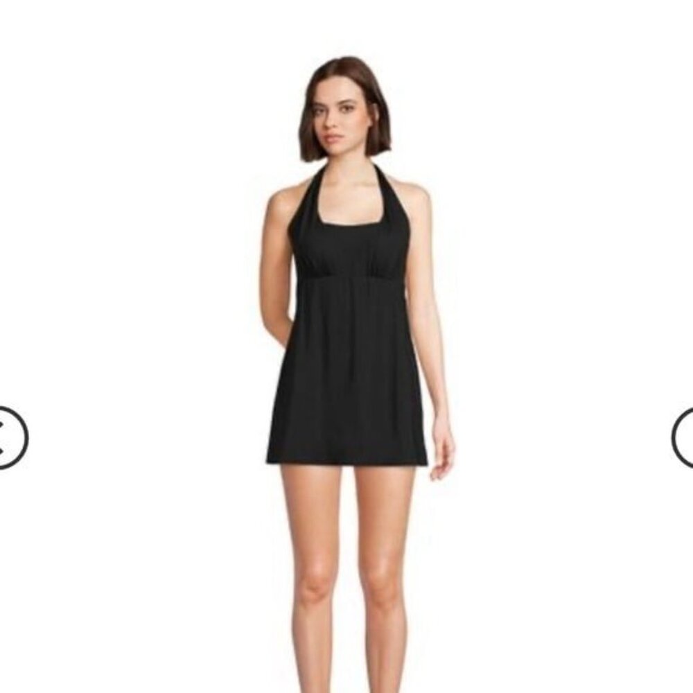 Lands End HALTER Swim Dress black - Picture 6 of 9
